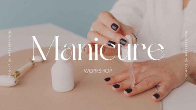 Presentación minimalista de taller de manicura