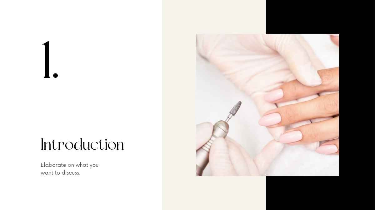 Presentación minimalista de taller de manicura - slide 5