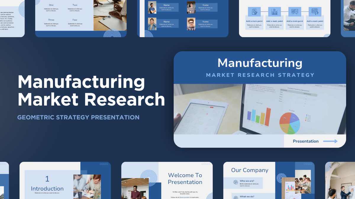 Simple Manufacturing Market Research Strategy Slides - slide 1