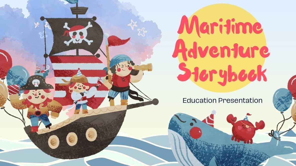 Livro de histórias de aventuras marítimas - slide 0