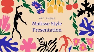 Slides Carnival Google Slides and PowerPoint Template Matisse Style Beige and Blue Creative Education Art Presentation 1