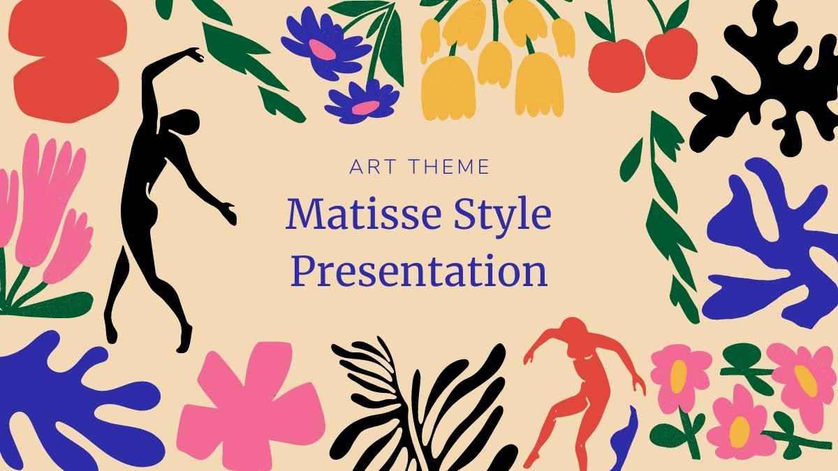 Apresentação educativa sobre o estilo de arte de Matisse - slide 0