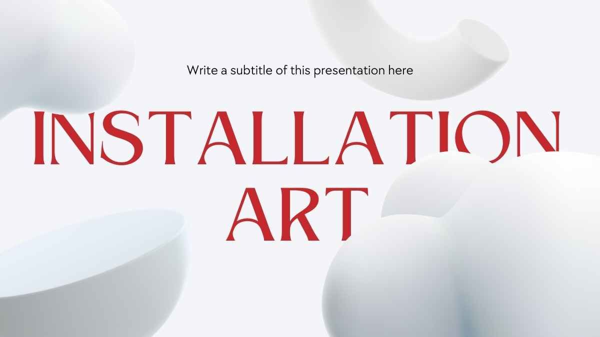Lição de instalação de arte 3D minimalista - slide 0