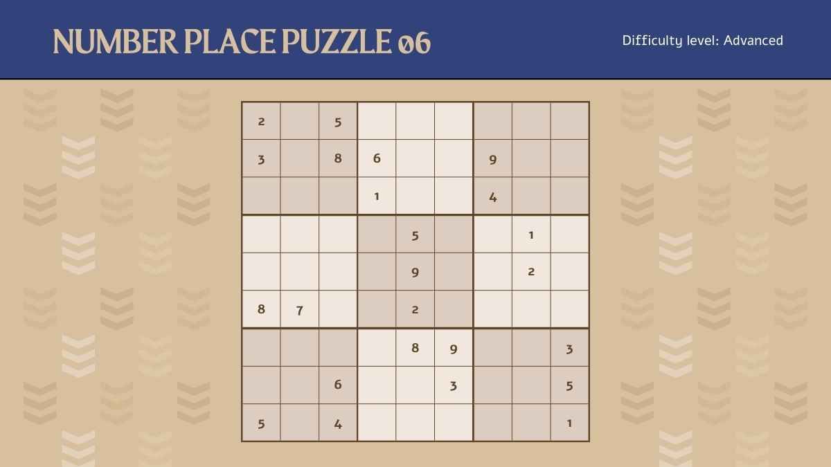 Minimal Advanced Number Place Puzzles Sheets - slide 9