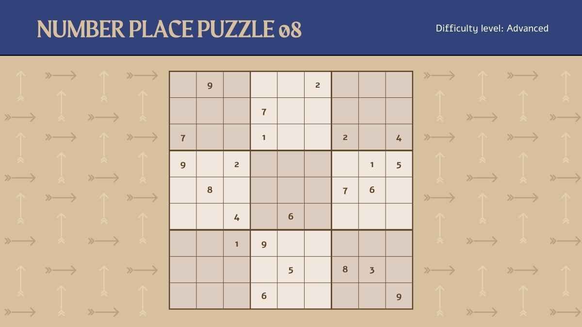 Minimal Advanced Number Place Puzzles Sheets (quebra-cabeças avançados de números e lugares) - slide 11