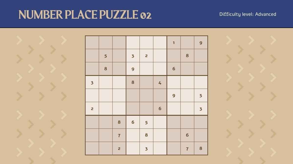 Minimal Advanced Number Place Puzzles Sheets - slide 5