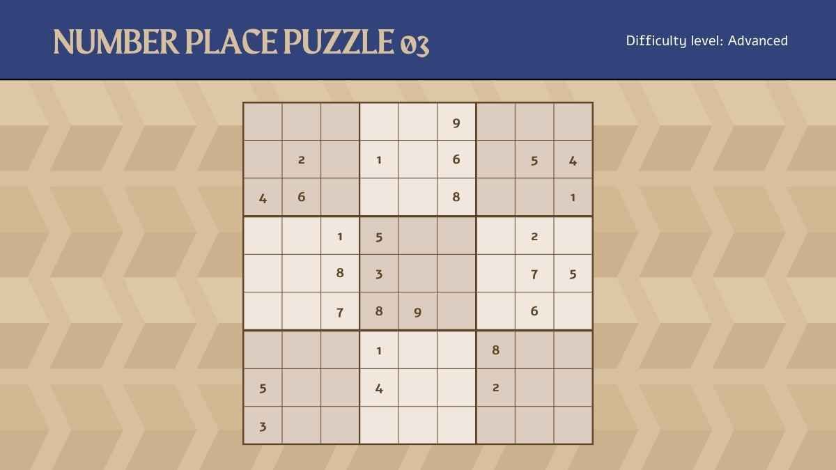 Minimal Advanced Number Place Puzzles Sheets - slide 6