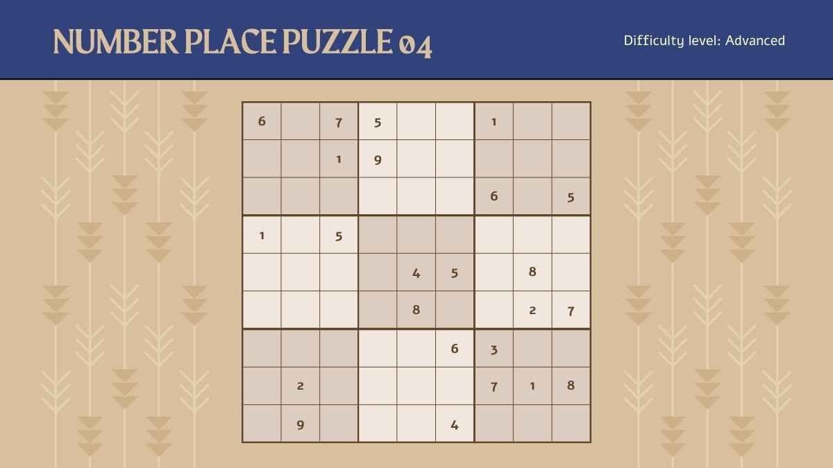 Minimal Advanced Number Place Puzzles Sheets - slide 7