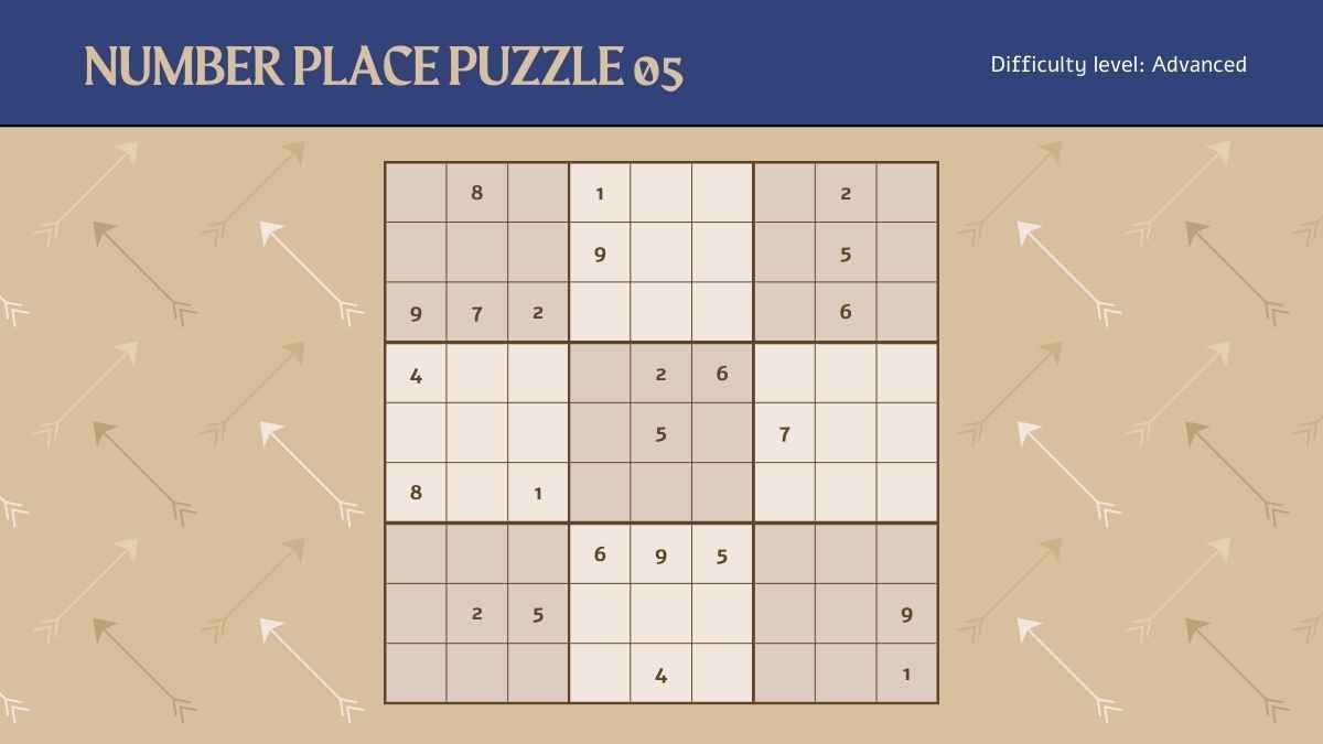 Minimal Advanced Number Place Puzzles Sheets - slide 8