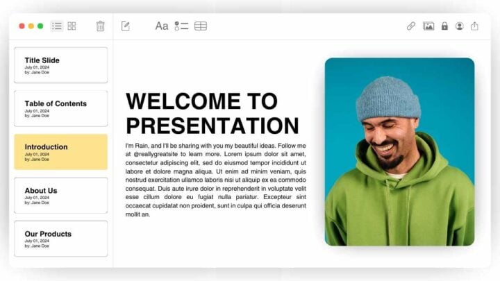Notes Slide Background Apple Notes-Inspired Background. Free Slides Template — SlidesCarnival