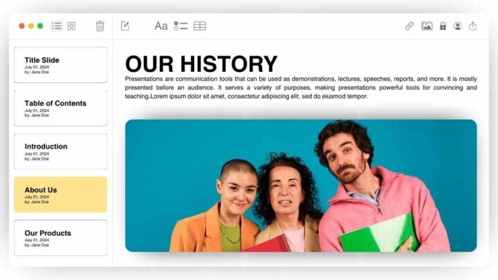 Notes Slide Background Apple Notes-Inspired Background. Free Slides Template — SlidesCarnival