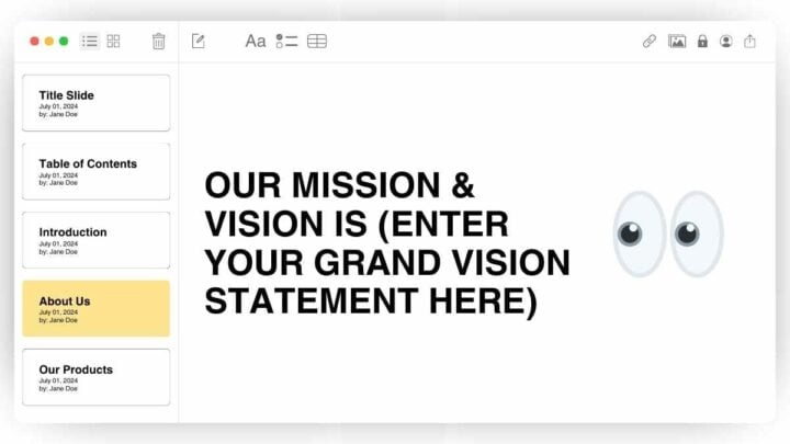 Notes Slide Background Apple Notes-Inspired Background. Free Slides Template — SlidesCarnival