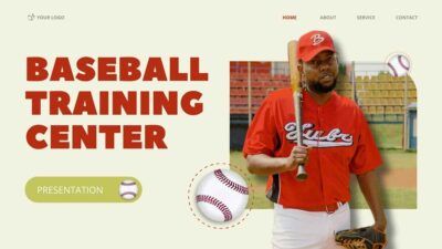 Slides Carnival Google Slides and PowerPoint Template Minimal Baseball Training Center 2