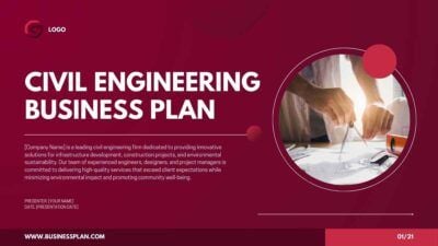 Minimal Civil Engineering Business Plan Slides