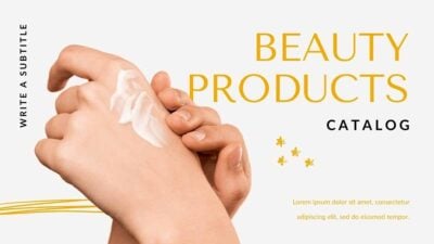 Minimal Doodle Beauty Products Catalog Slides