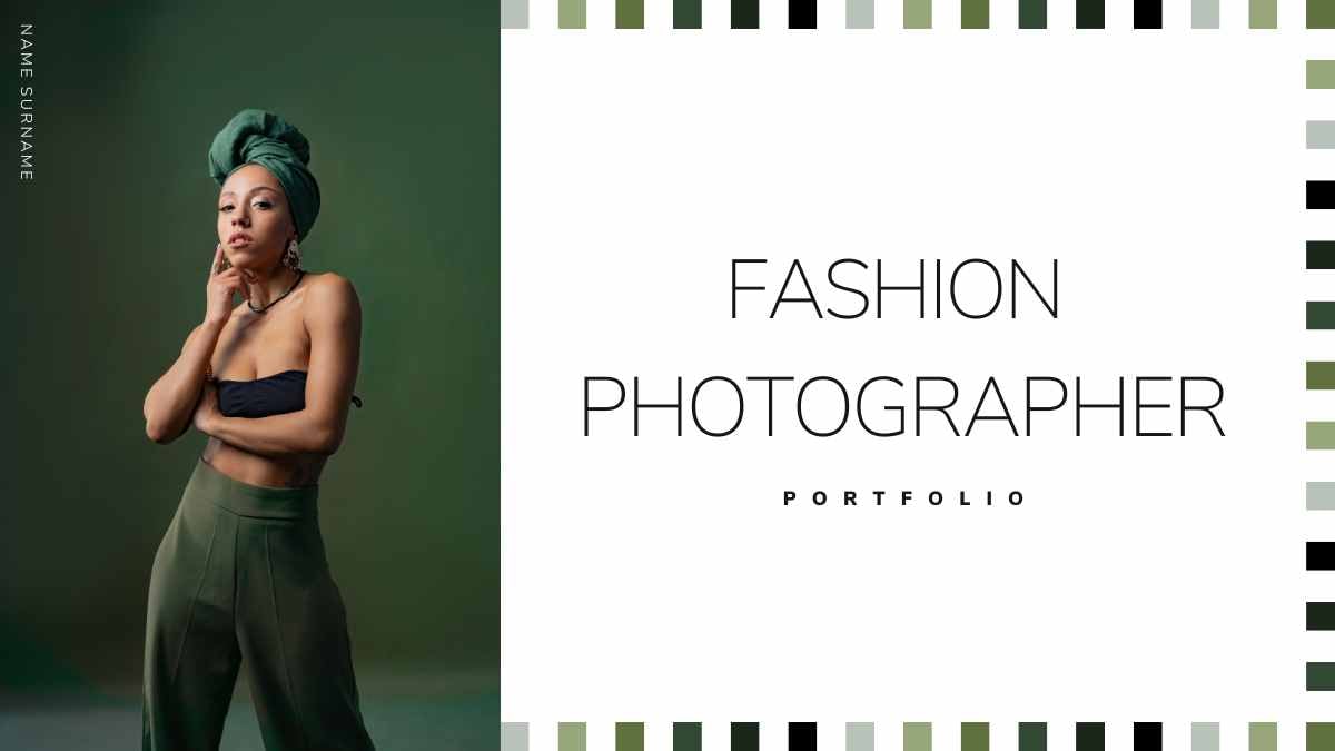 최소한의 패션 사진 작가 포트폴리오 - 슬라이드 1