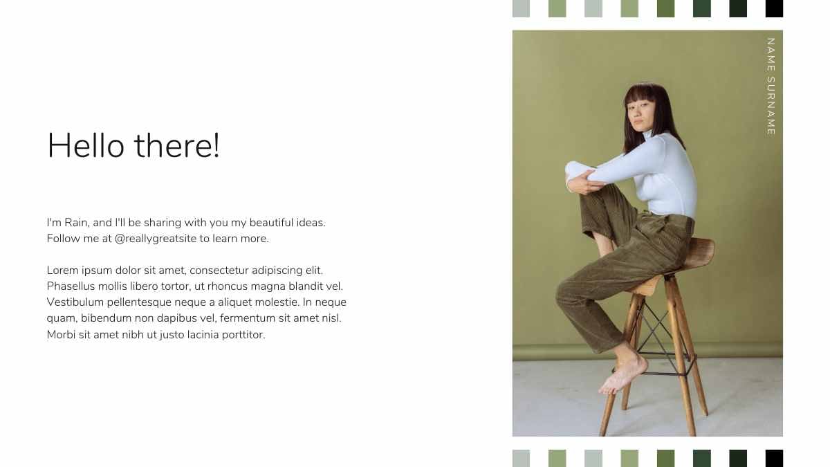 최소한의 패션 사진 작가 포트폴리오 - 슬라이드 3