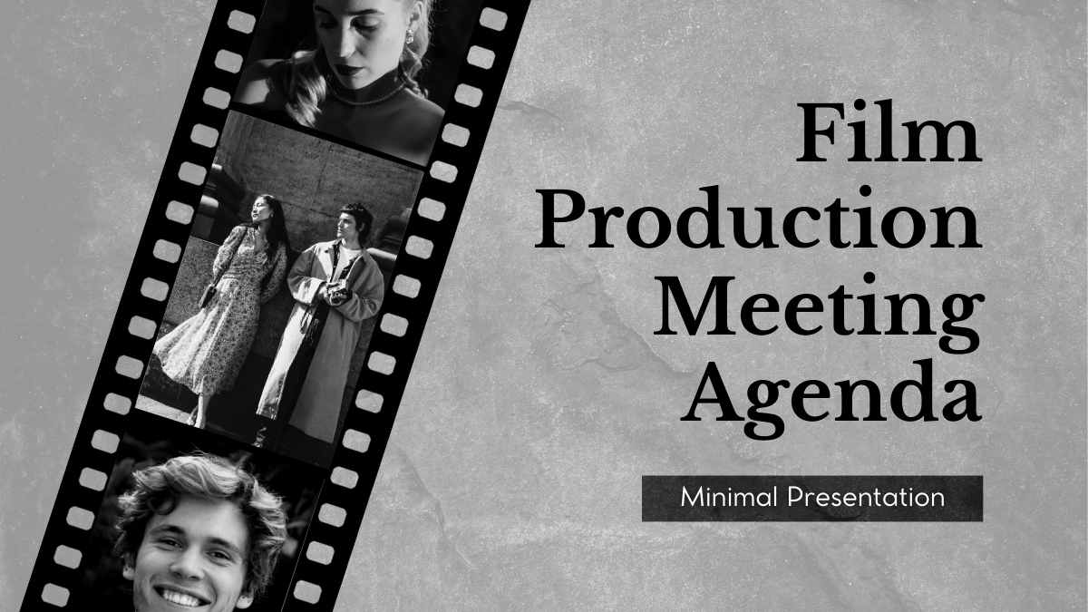 Simple Film Production Meeting Agenda Slides - slide 1