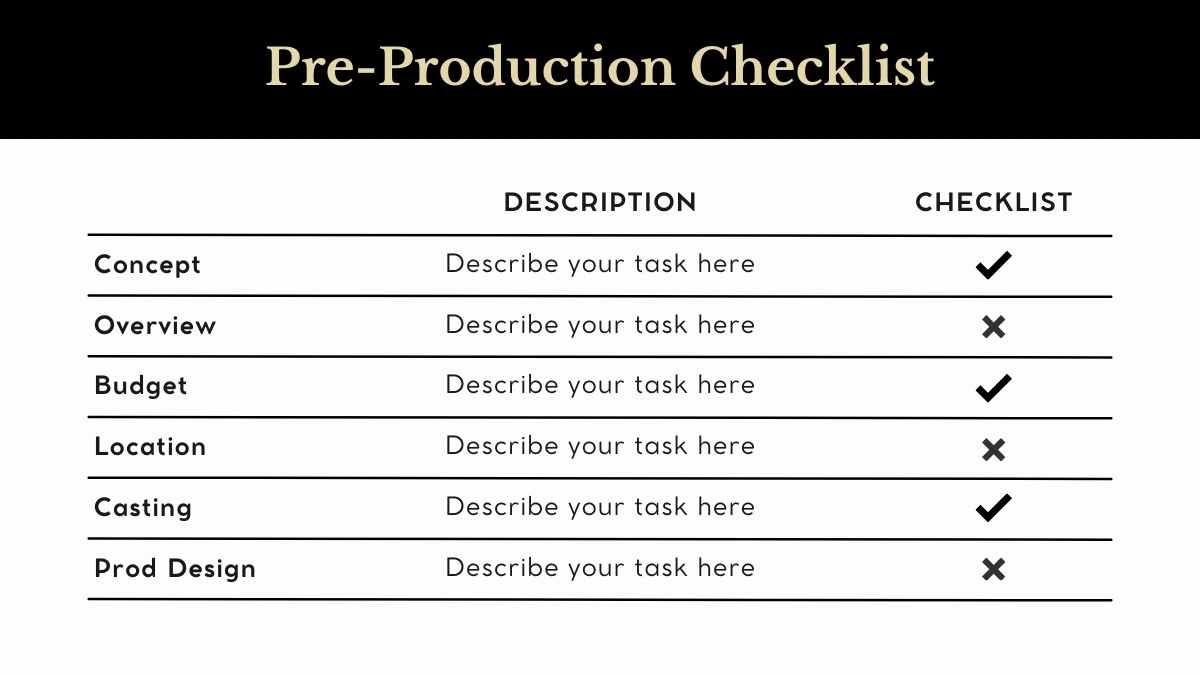 Simple Film Production Meeting Agenda - slide 8
