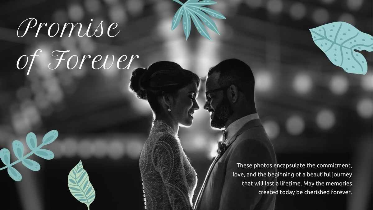 Álbum de fotos de casamento floral minimalista - slide 10