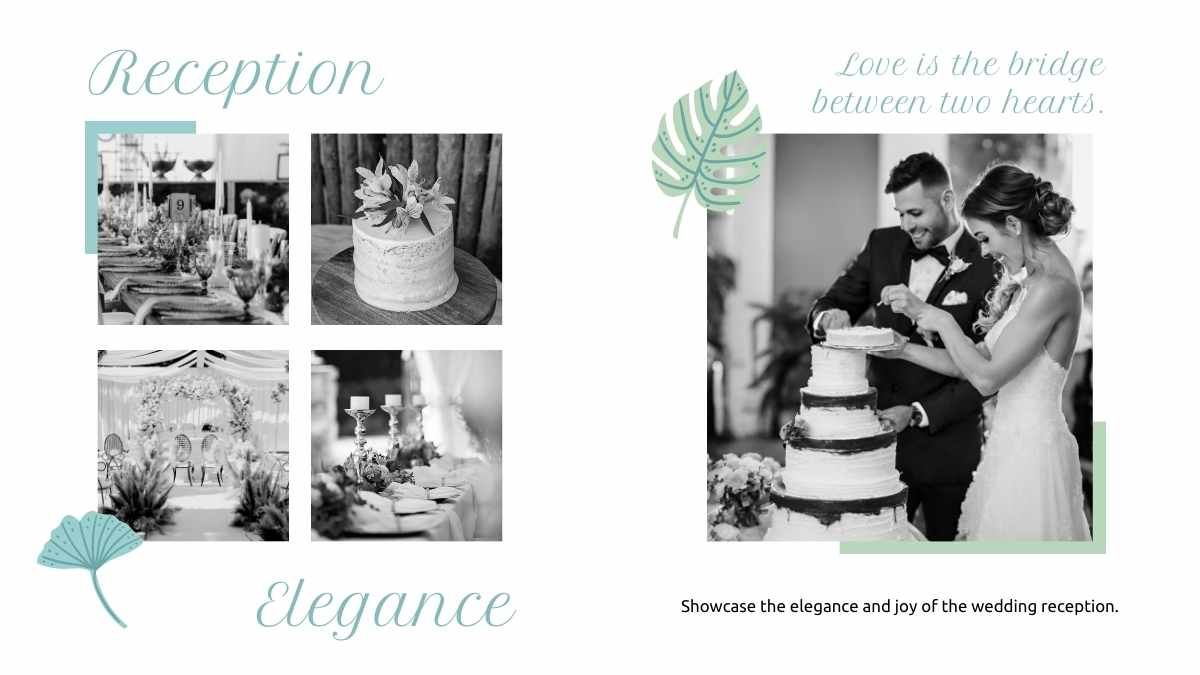 Álbum de fotos de casamento floral minimalista - slide 11