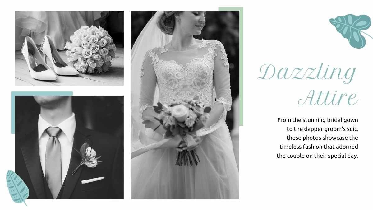 Álbum de fotos de casamento floral minimalista - slide 13