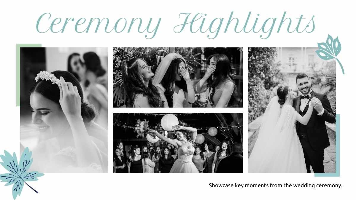Álbum de fotos de casamento floral minimalista - slide 7