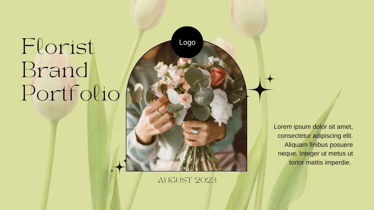 Portfólio de marca elegante para floristas - slide 0