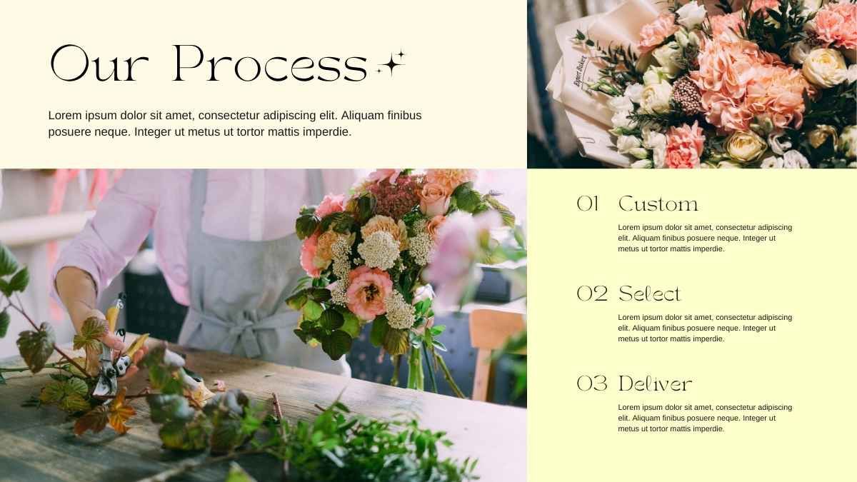 Portfólio de marca elegante para floristas - slide 7