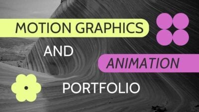 Portfólio de animação e motion graphics geométrico