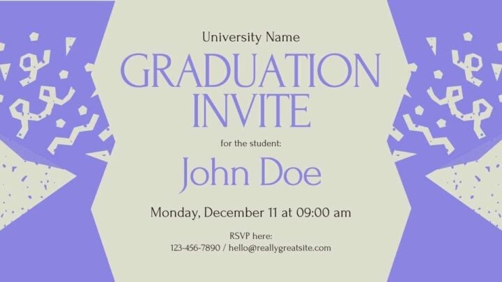 Minimal Graduation Invitations for College. Free PPT & Google Slides ...