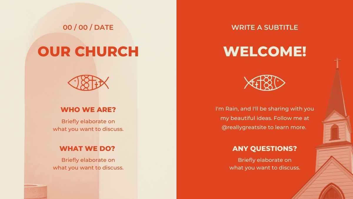 Folleto minimalista ilustrado de la iglesia cristiana - diapositiva 4