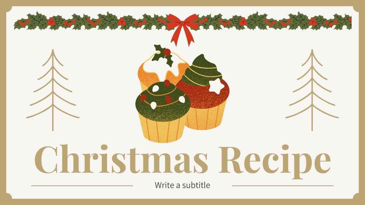 Minimal Illustrated Christmas Recipe - slide 0