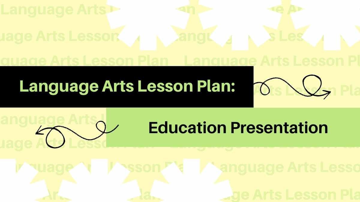 Plan de lecciones de artes del lenguaje minimalista - diapositiva 0