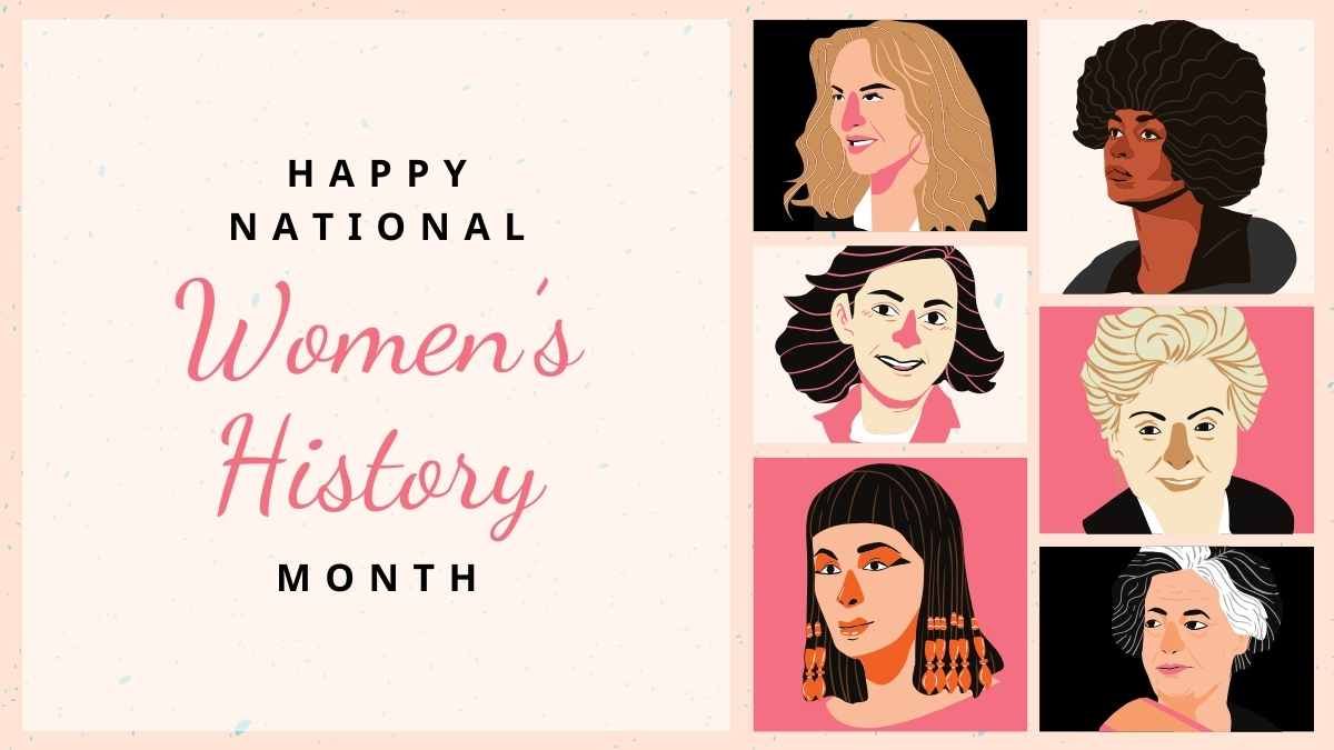 Minimal National Women’s History Month - slide 0