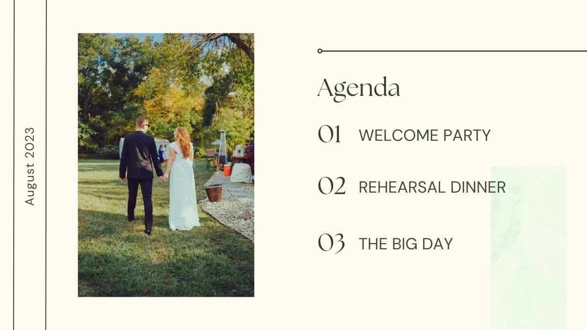 Minimal Outdoor Wedding Proposal - slide 2