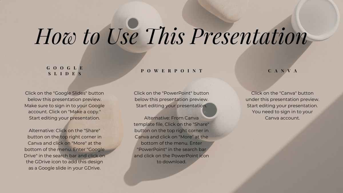 Minimal Pottery Presentation - slide 1
