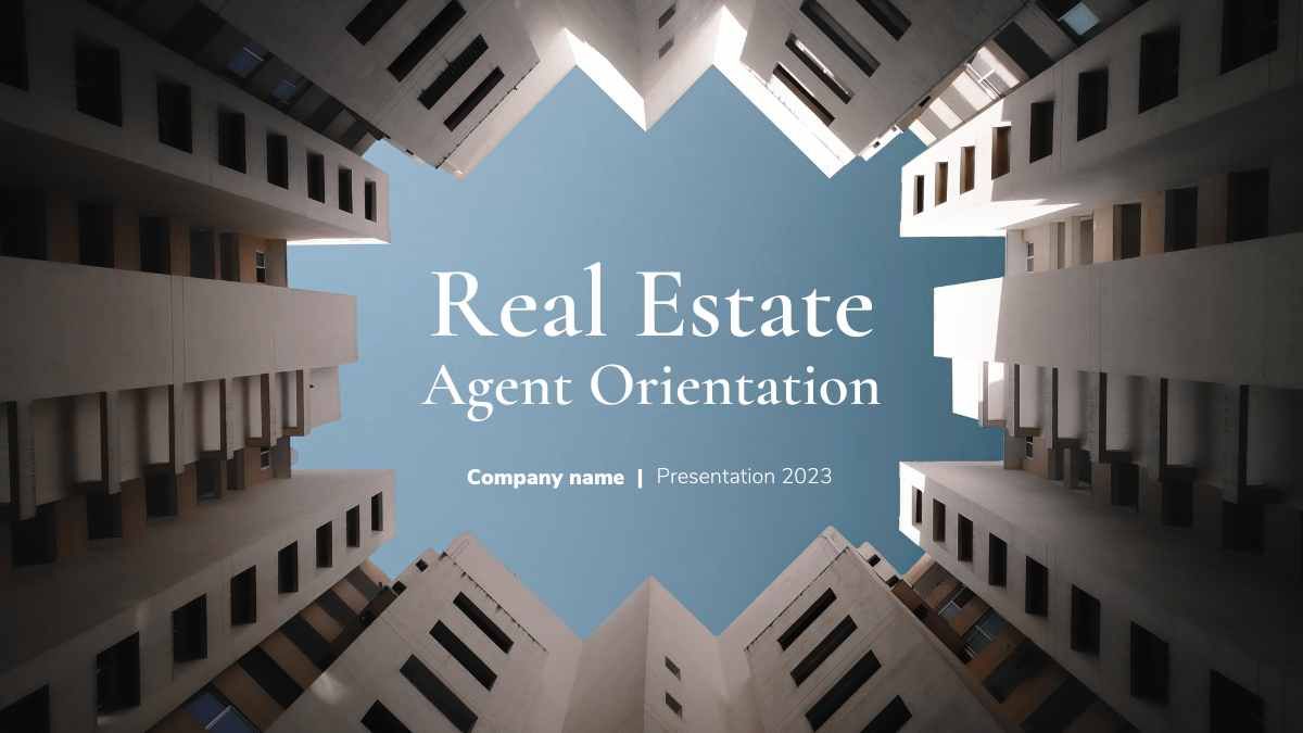 Minimal Real Estate Agent Orientation - slide 0