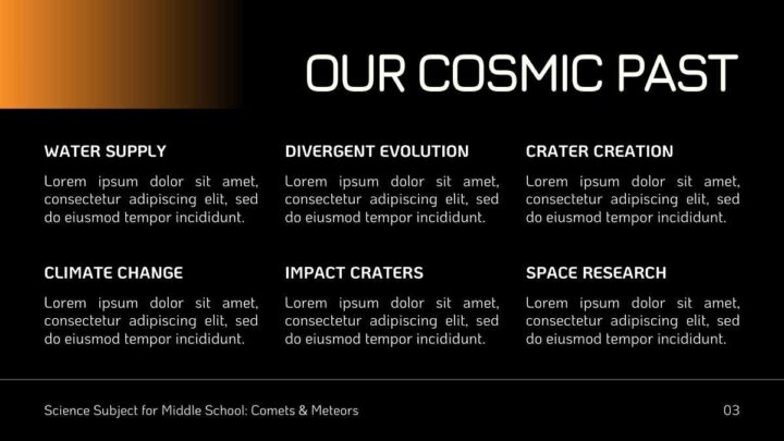 Minimal Science Lesson: Comets and Meteors. Free PPT & Google Slides ...