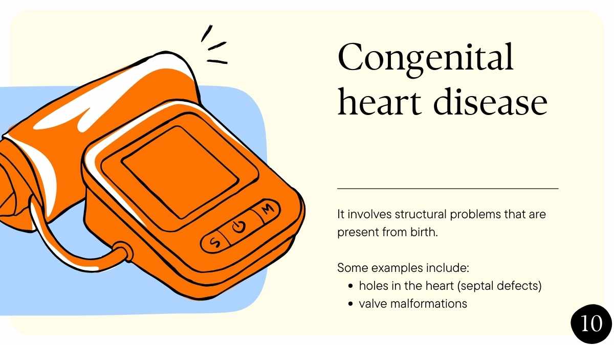Minimal Types of Heart Disease Slides - slide 10