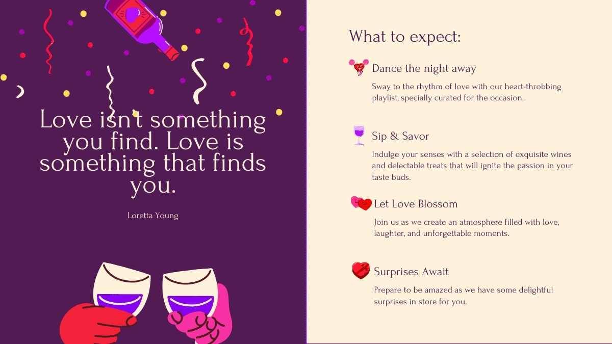 Invitaciones de fiesta de San Valentín minimalistas - diapositiva 9