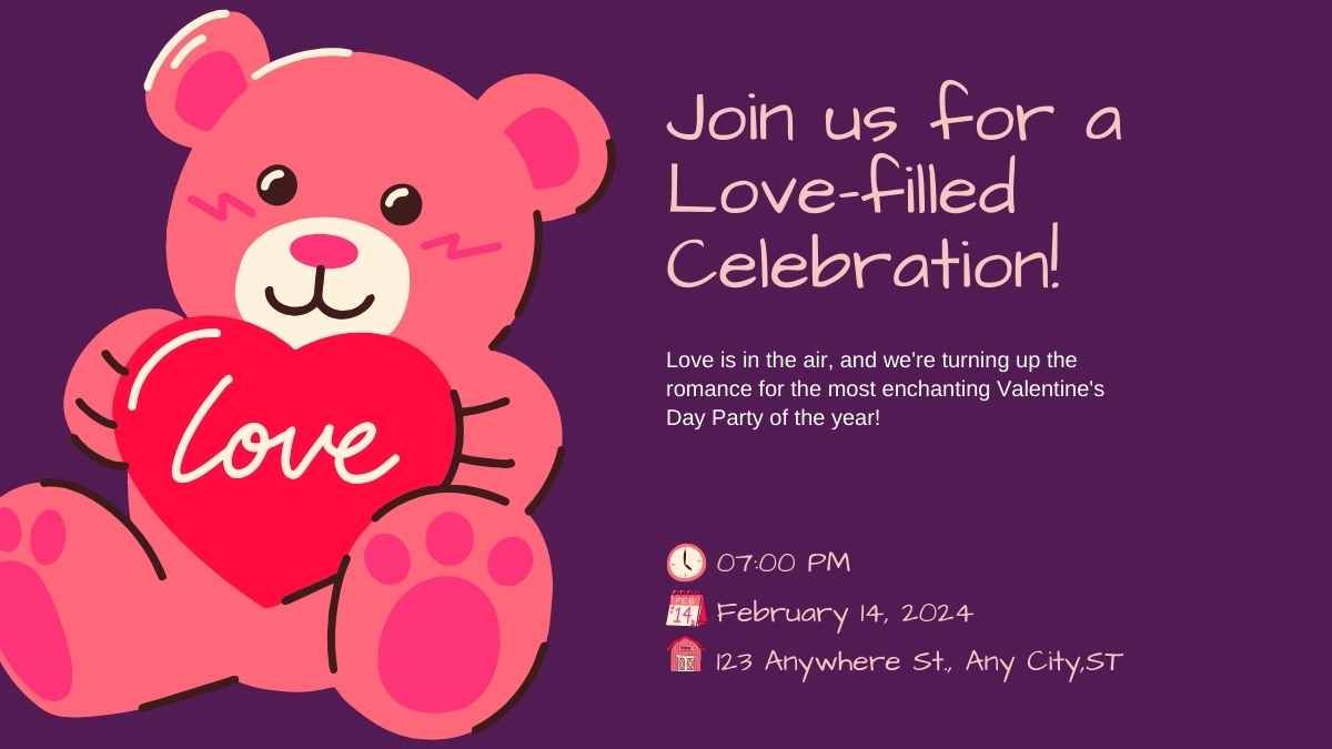 Minimal Valentine’s Party Invitations - slide 3