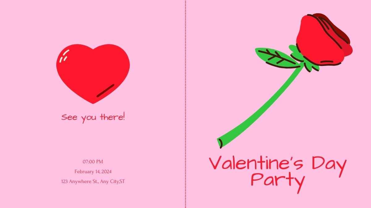 Invitaciones de fiesta de San Valentín minimalistas - diapositiva 4