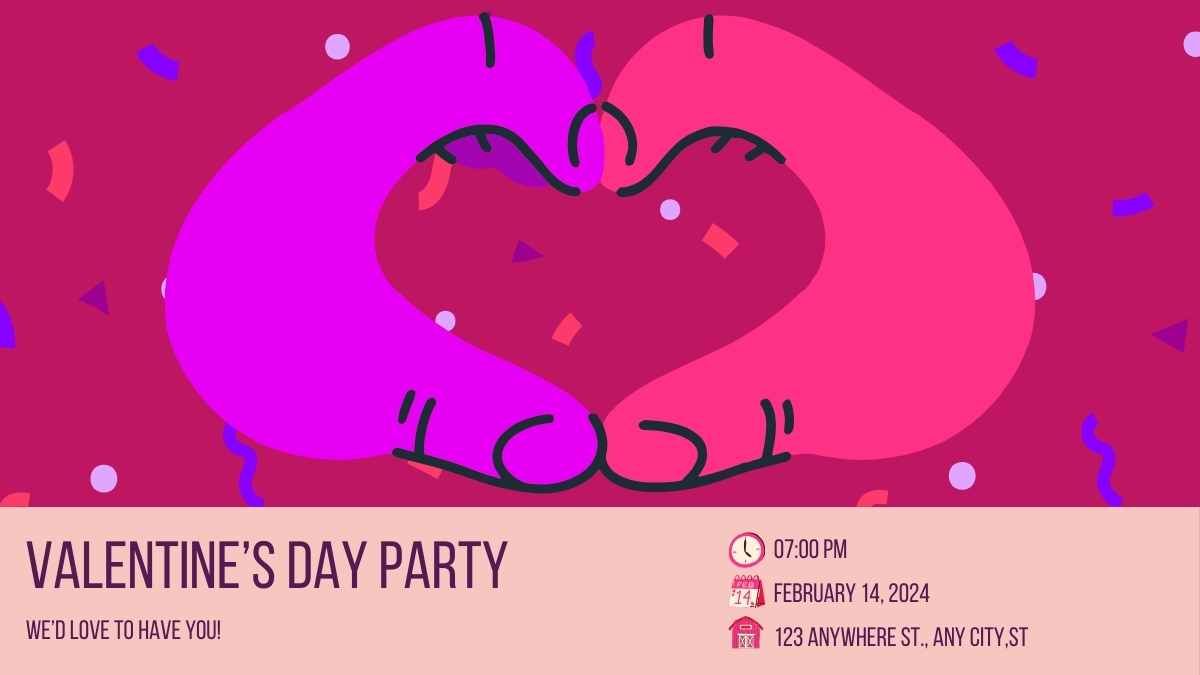 Minimal Valentine’s Party Invitations - slide 6