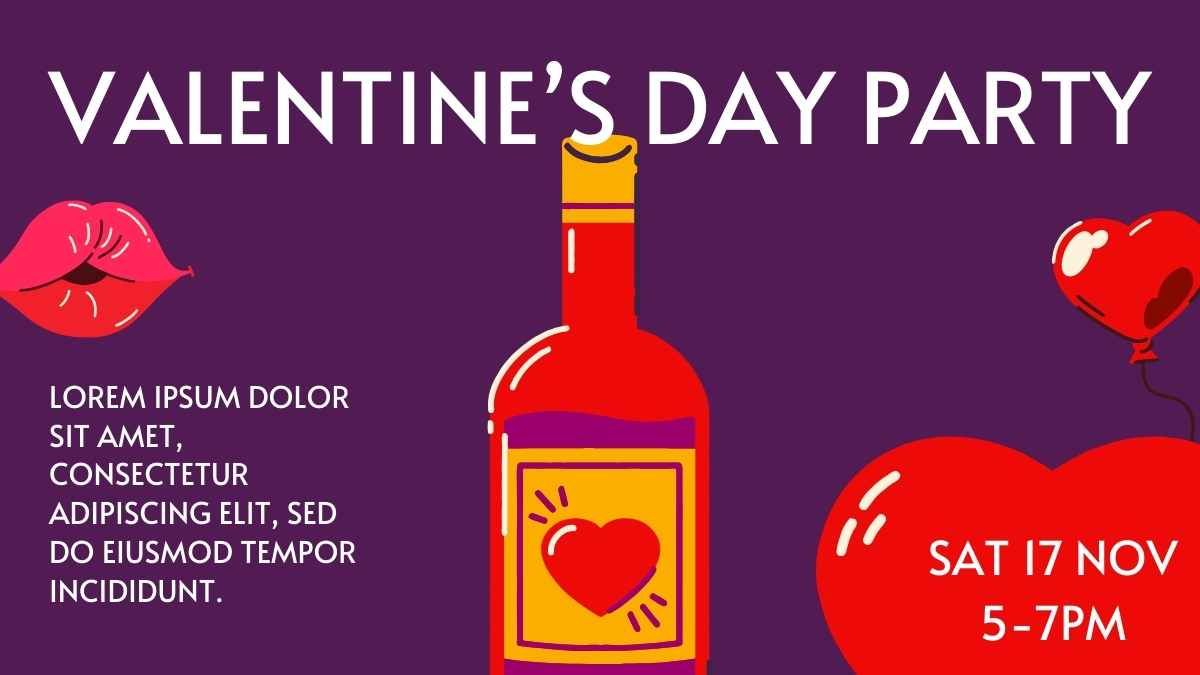 Invitaciones de fiesta de San Valentín minimalistas - diapositiva 7