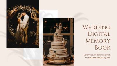 Livro digital minimalista de memórias de casamento
