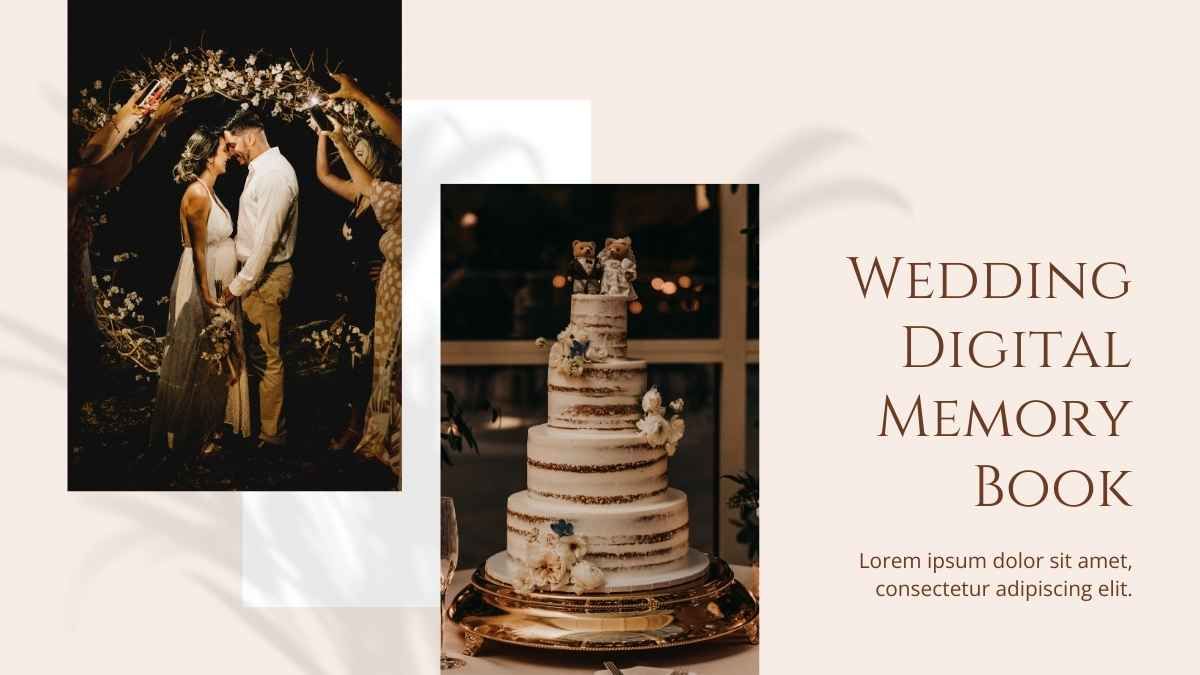 Libro de memoria digital de boda minimalista - diapositiva 0