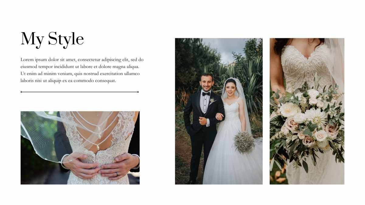 Portafolio de bodas minimalista para fotógrafos - diapositiva 10