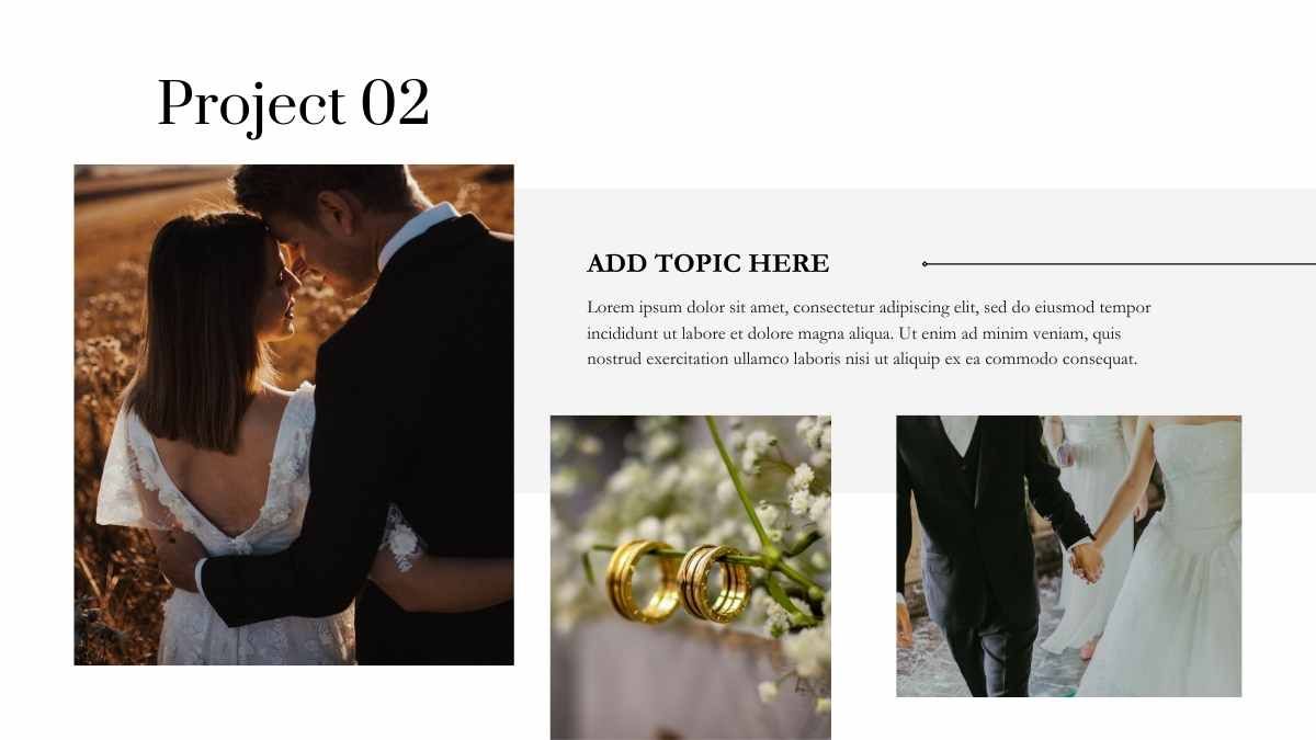 Portfólio de casamento minimalista para fotógrafos - slide 12