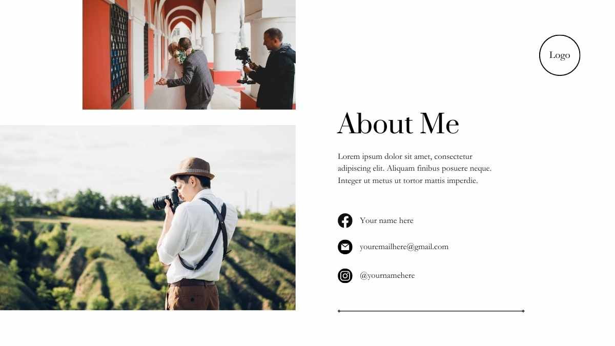 Minimal Wedding Portfolio for Photographers - slide 3
